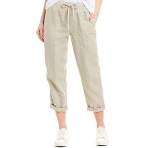 JAMES PERSE Linen Utility Pull-On Pant in Stone Beige Size 3/Large